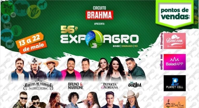 Expoagro Dourados terá dois shows sertanejos com entrada franca para pista