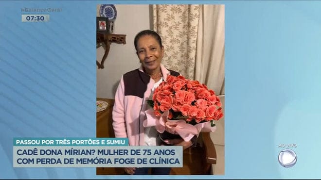 Família continua à procura de idosa que sumiu após fugir de clínica em SP