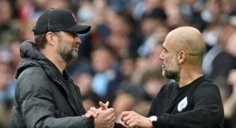Guardiola celebra renovação de Klopp com o Liverpool, mas alfineta o treinador: ‘Normal que vençam tudo’