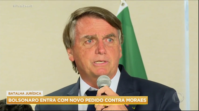 Bolsonaro entra com novo pedido de investigação contra Alexandre de Moraes