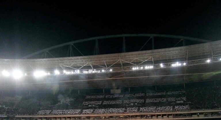 Mosaico, casa cheia e apoio: torcida do Botafogo faz festa em sintonia perfeita e arranca virada com o time