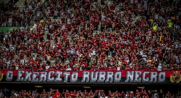 Torcida do Flamengo é responsável por 62% da renda contra o Ceará no Castelão