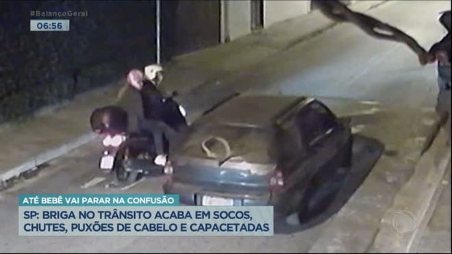 Briga no trânsito acaba em pancadaria generalizada na Grande São Paulo