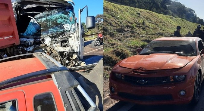 Camaro, engavetamento e cavalo: acidentes marcam a manhã no Anel Rodoviário de BH