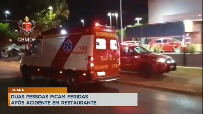 Cliente e funcionária ficam feridas após acidente em restaurante