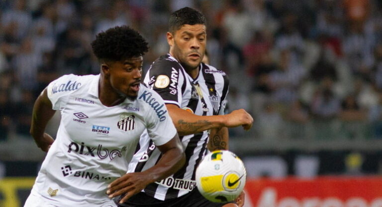 Santos busca empate contra o Atlético-MG mesmo com um a menos