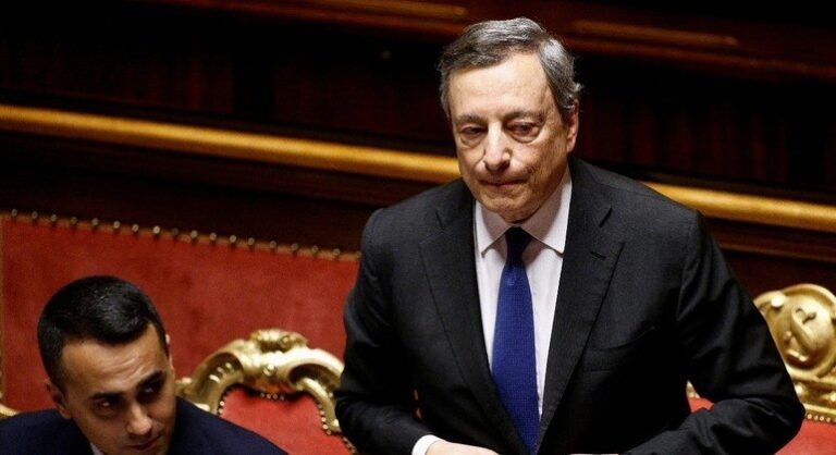 Primeiro-ministro italiano, Mario Draghi, renuncia ao cargo