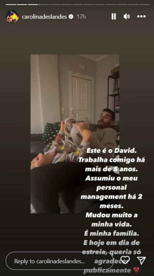 A homenagem de Carolina Deslandes a pessoa determinante na sua vida