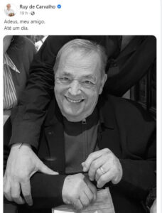 José Raposo e Ruy de Carvalho lamentam morte de amigo