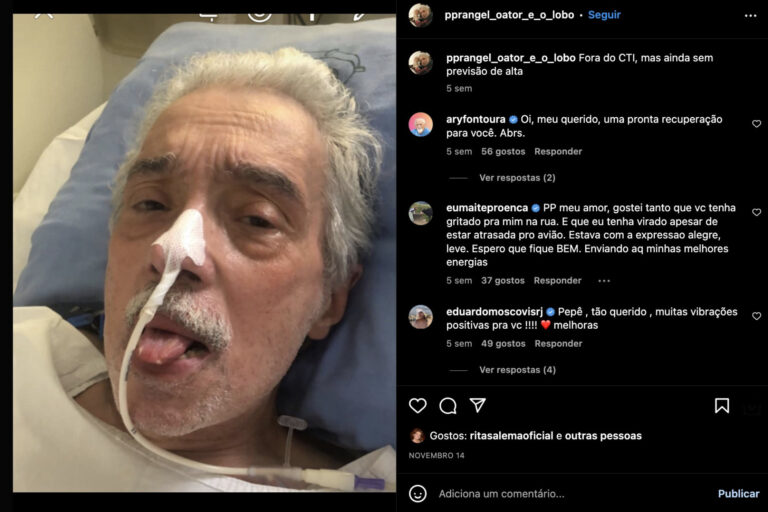 Última foto publicada por Pedro Paulo Rangel foi tirada no hospital