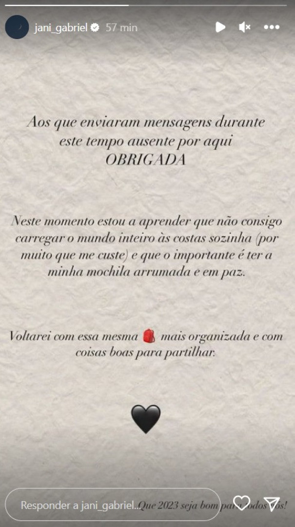 "A aprender que não consigo carregar o mundo inteiro às costas sozinha"