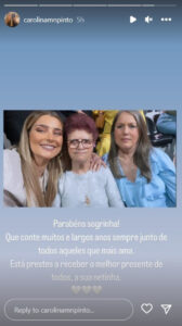 A carinhosa mensagem da namorada para a mãe de Marco Costa