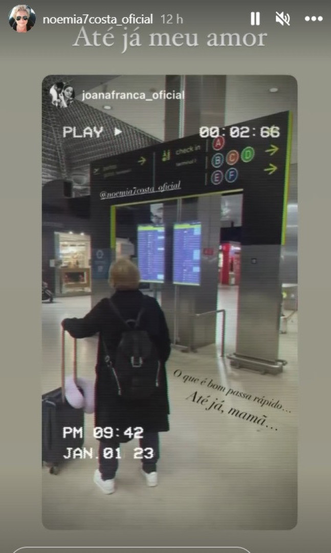 Após Natal e passagem de ano, Noémia Costa regressa ao Brasil