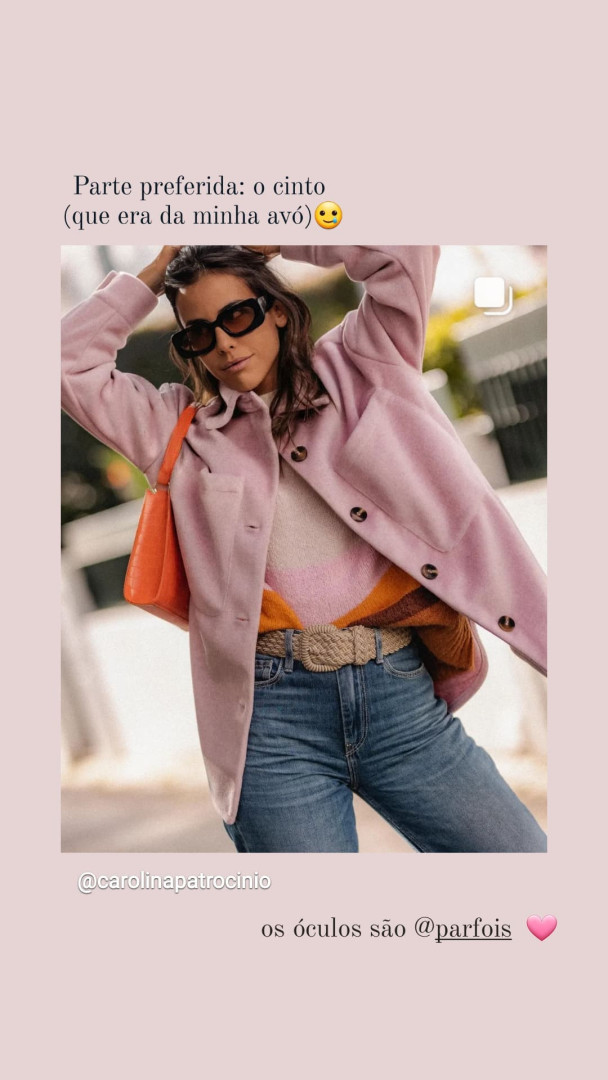 Carolina Patrocínio usa peça que era da avó em look (de 112 euros)