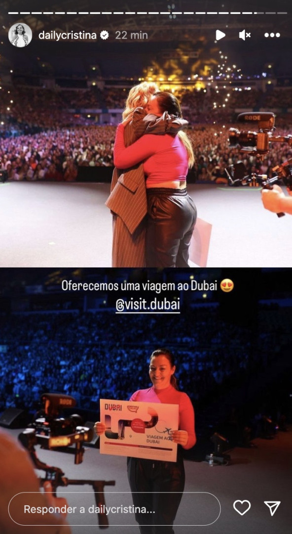 Cristina Ferreira ofereceu viagem ao Dubai a fã no 'Cristina Talks'