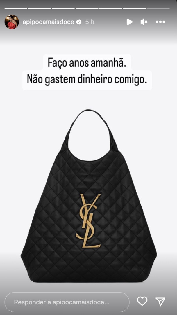 Em véspera de aniversário, 'Pipoca' sugere prenda que custa 2 mil euros