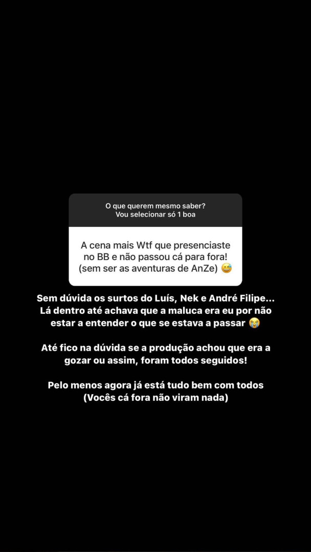 Joana Albuquerque revela "surtos" de concorrentes do 'Big Brother'