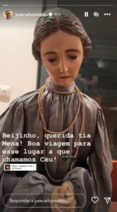 José Carlos Malato de luto pela morte da "tia Mena"