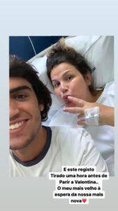 Katia Aveiro e a foto que foi tirada uma hora antes do parto da filha