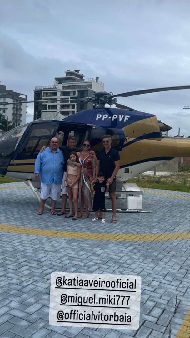 Katia Aveiro e Vítor Baía juntos durante férias no Brasil