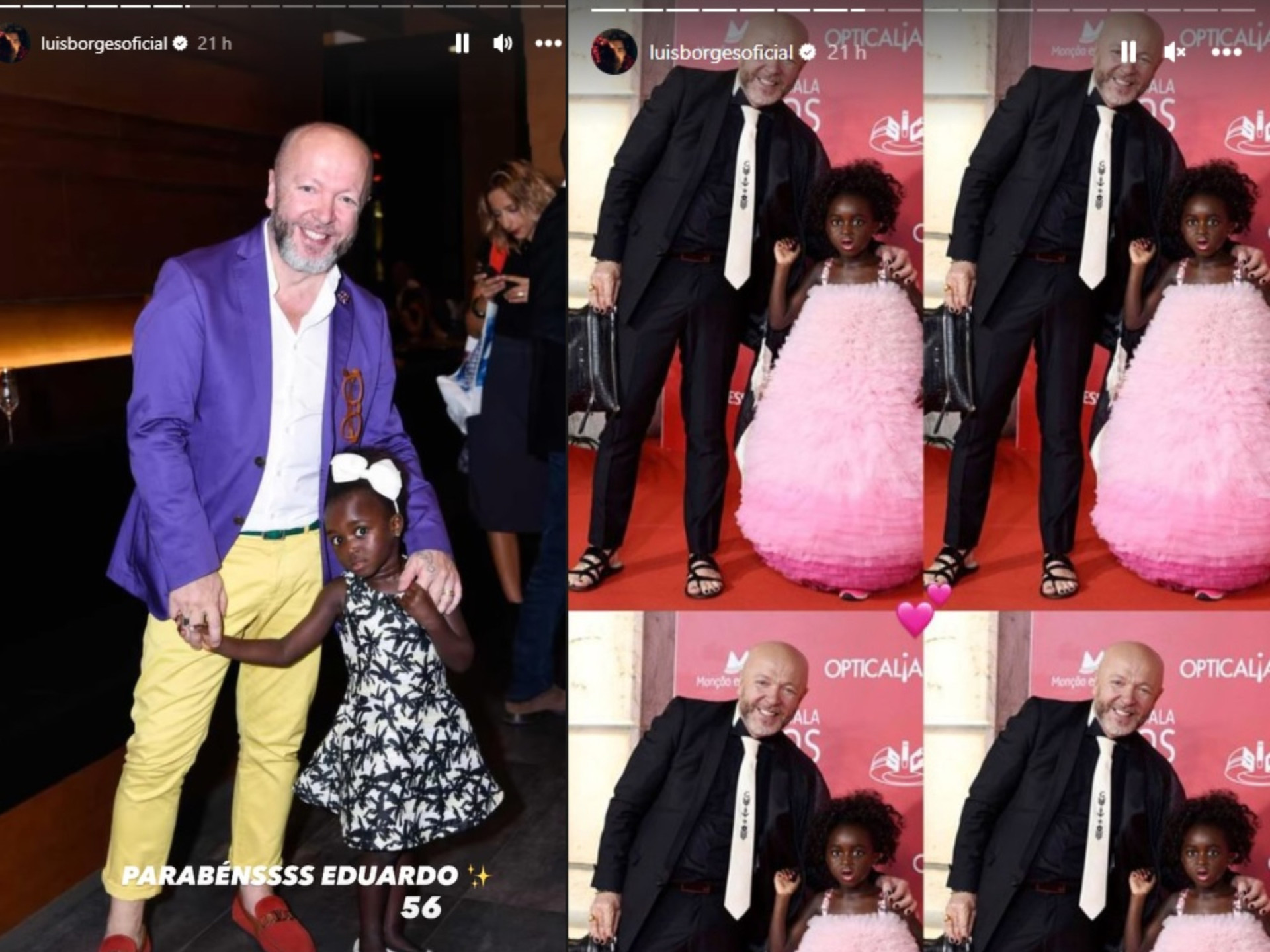 Luís Borges teve festa dupla e recordou Eduardo Beauté