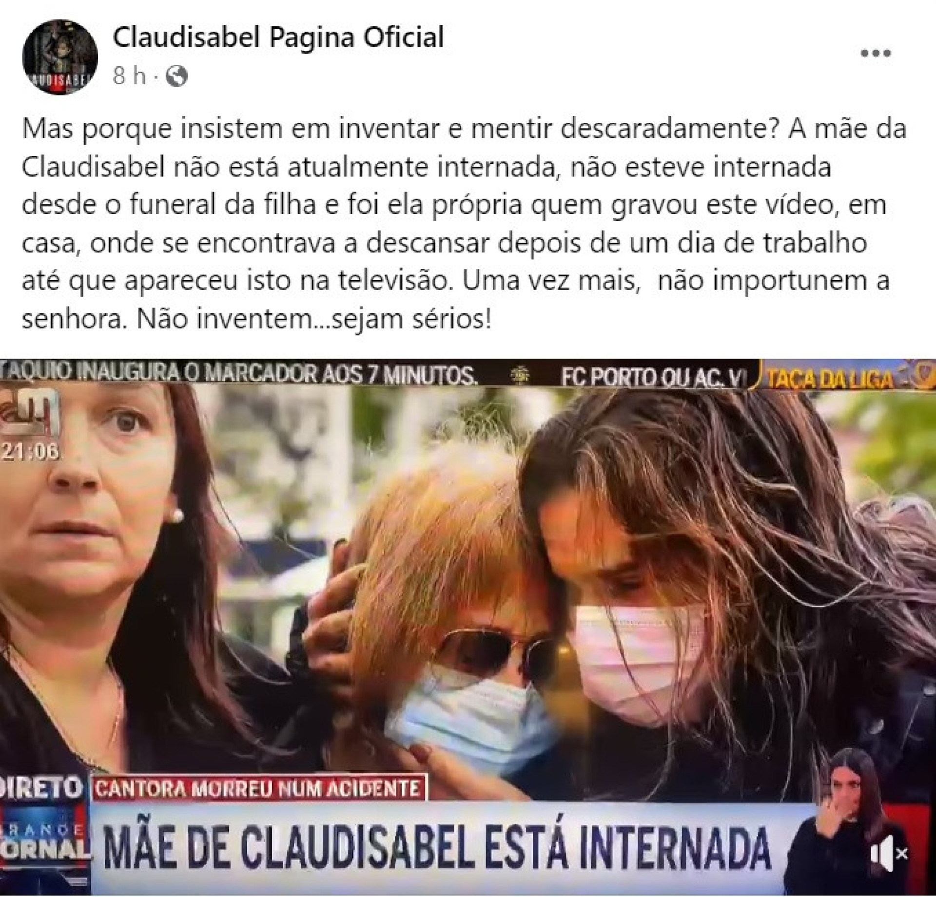 Mãe de Claudisabel nega estar internada. "Porque insistem em mentir?"