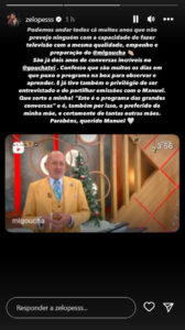 "Não prevejo alguém com capacidade de fazer TV com a qualidade do Goucha"