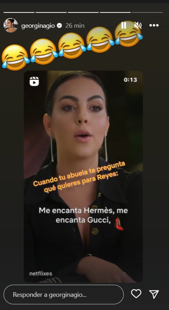 Netflix cria paródia com Georgina Rodríguez e ela 'chorou a rir'