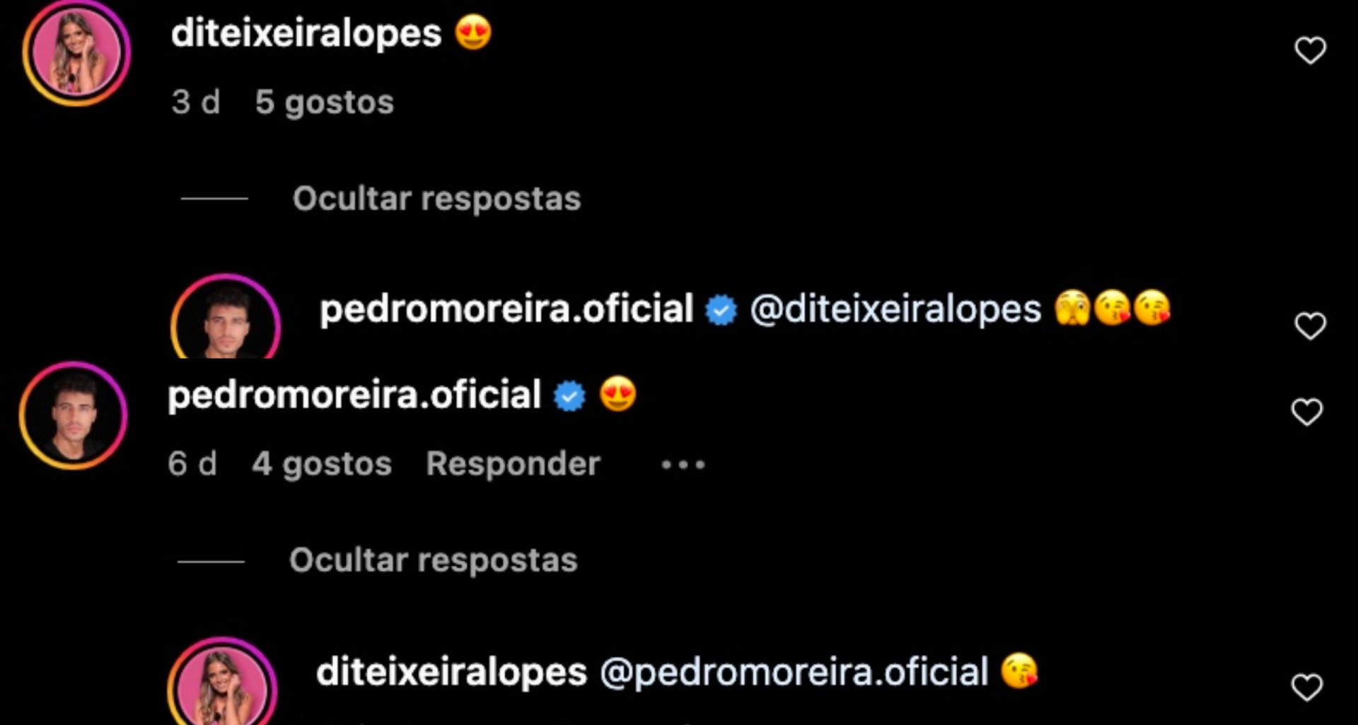 Novo romance? Pedro Moreira troca carinho com ex-'Big Brother'