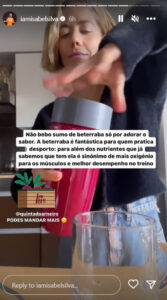 O "sumão de beterraba" de Isabel Silva. Receita só leva 4 ingredientes