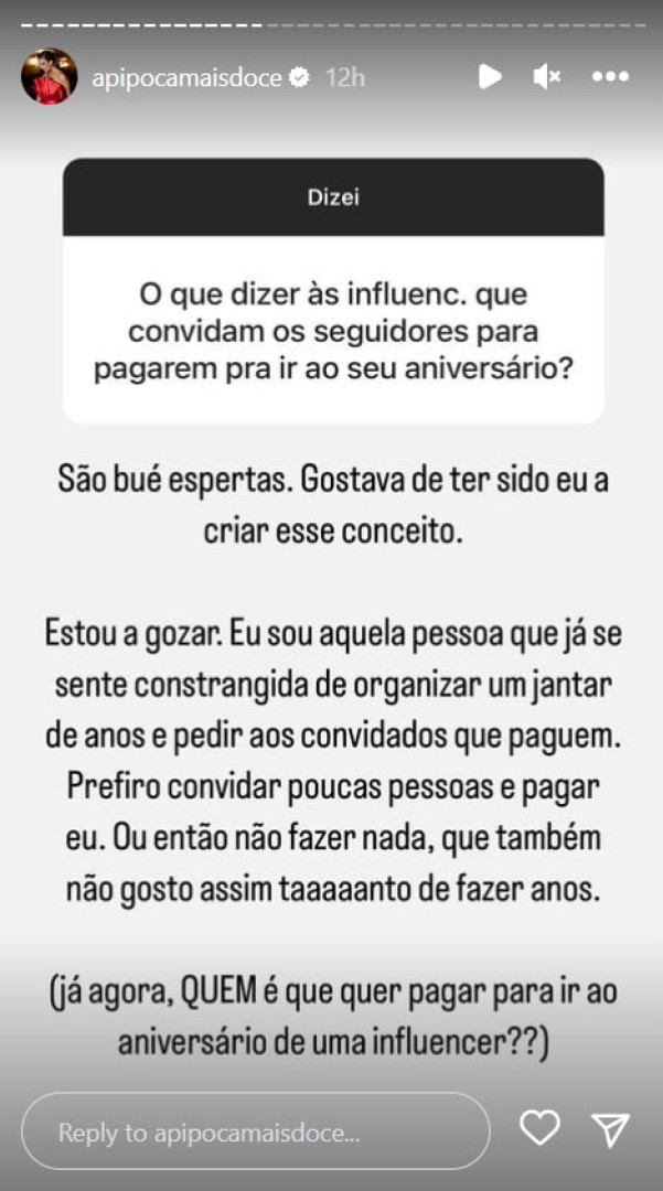 'Pipoca' comenta polémica com influencer: "Prefiro convidar e pagar eu"