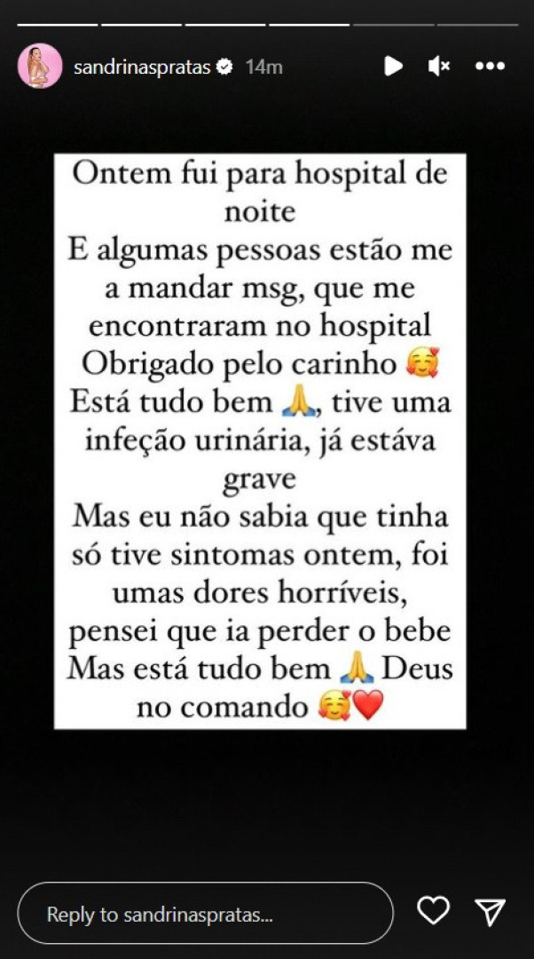 Sandrina Pratas: "Foram dores horríveis, pensava que ia perder o bebé"