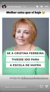 "Se tivesse ido para a escola de Mafra". Cristina é alvo de paródia
