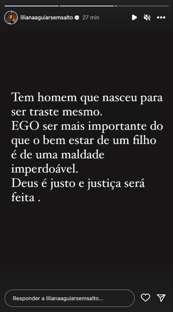 Separada, Liliana Aguiar atira: "Homem que nasceu para ser traste"