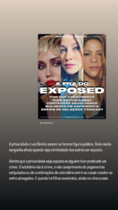 "Sinto muita vergonha alheia quando vejo a intimidade dos outros exposta"