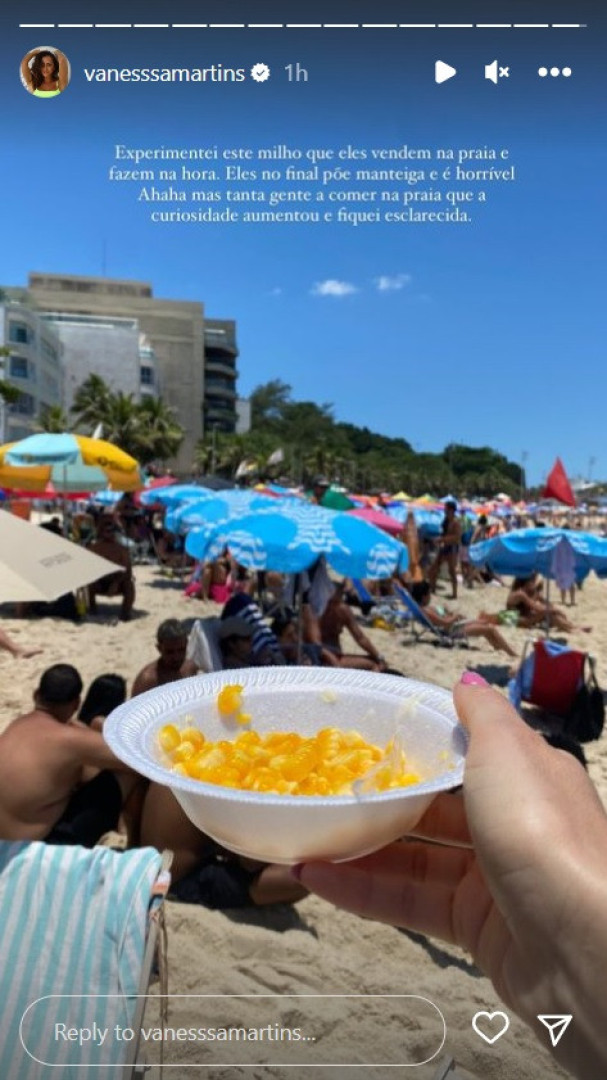 Vanessa Martins desiludida com petisco brasileiro: "É horrível"