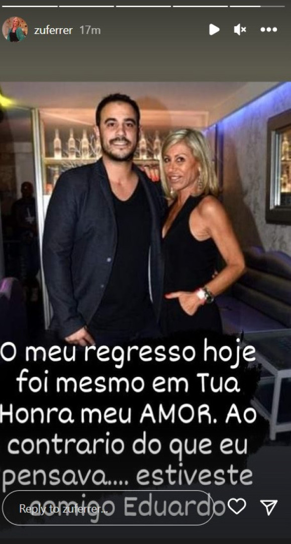 Zulmira Ferreira: "O meu regresso hoje foi mesmo em tua honra, meu amor"