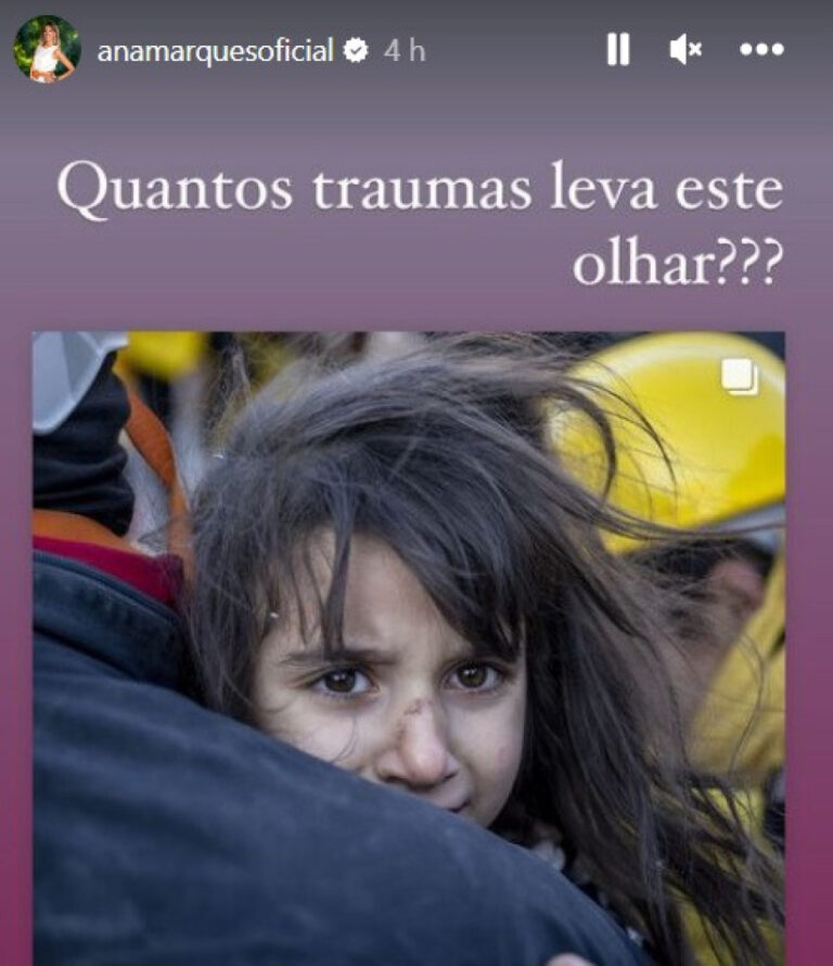 Ana Marques comovida com fotografia de menina na Turquia