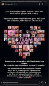 Após contar tudo, Bárbara Parada diz: "Não sou vítima nenhuma"