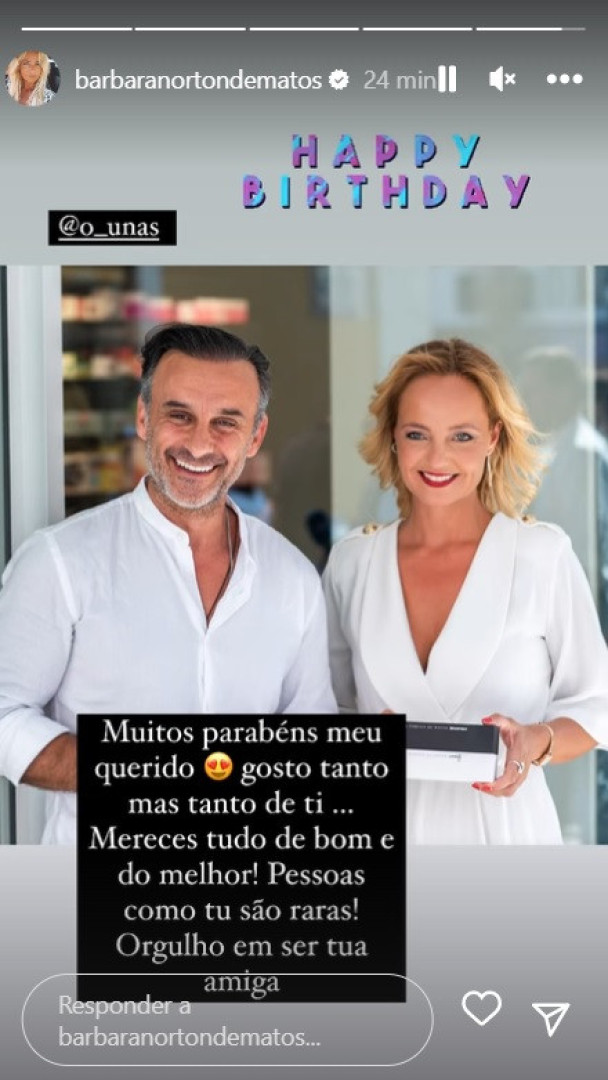 Bárbara Norton de Matos para Rui Unas: "Pessoas como tu são raras"