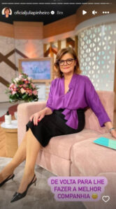 Júlia Pinheiro está recuperada e de volta às tardes da SIC