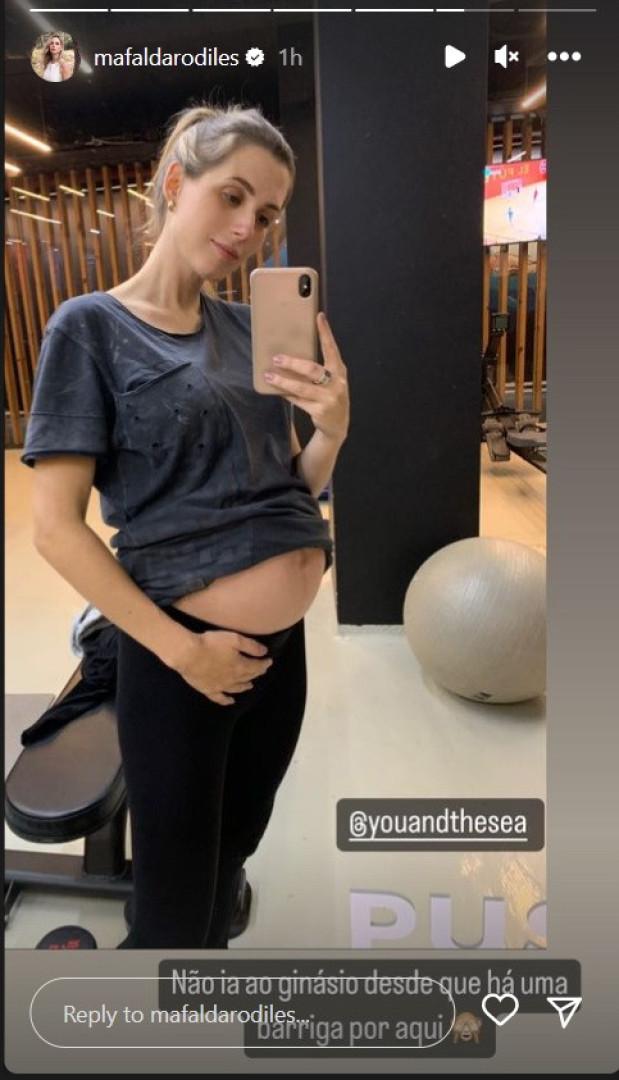 Mafalda Rodiles mostra a sua (enorme) barriga de grávida