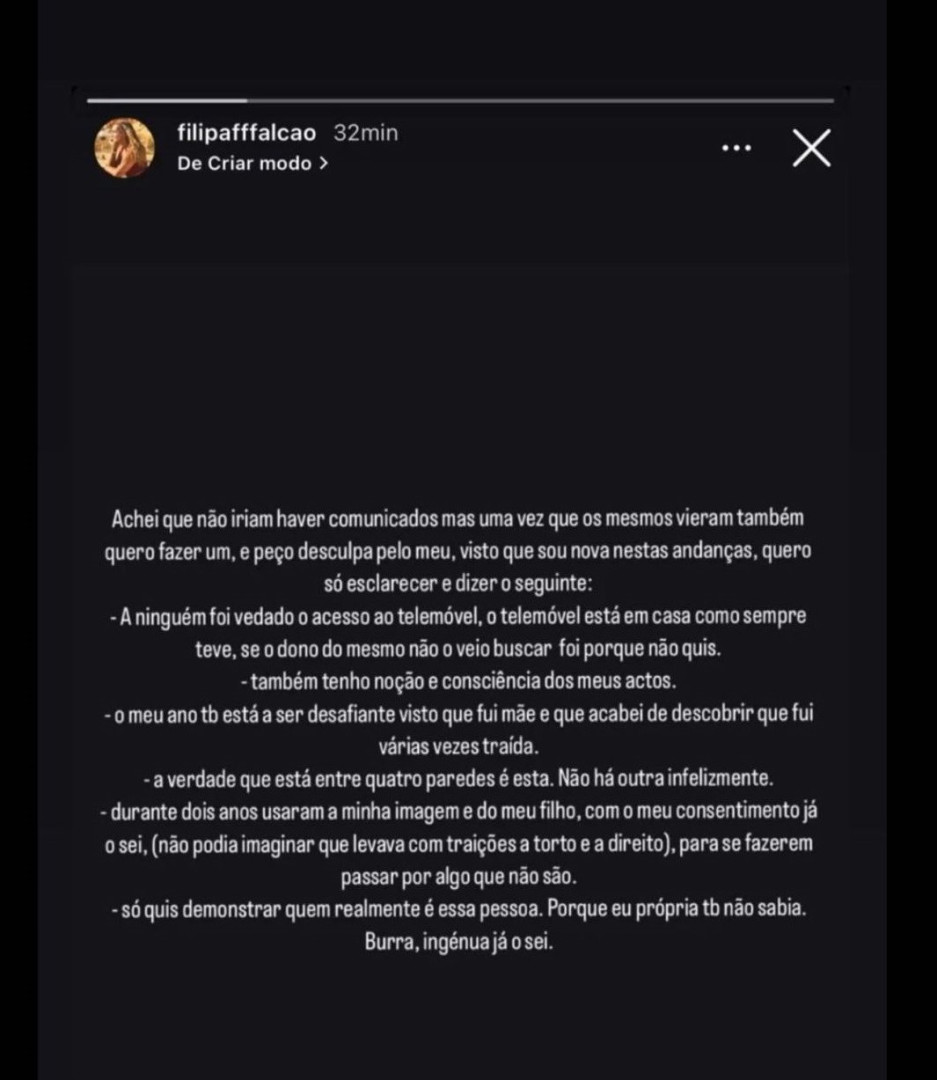 Namorada de Rúben da Cruz nega ter confiscado telemóvel e repõe a verdade