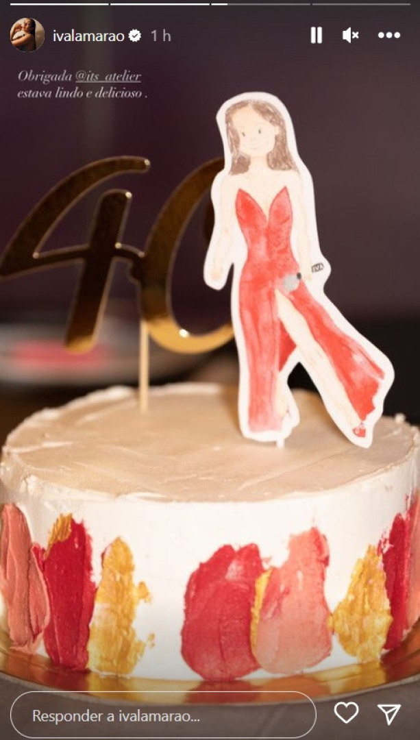Novas fotos e o bolo de aniversário de Iva Lamarão. "Lindo e delicioso"