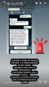 Sofia Sousa alerta: "Alguém a fazer-se passar por mim e a pedir dinheiro"