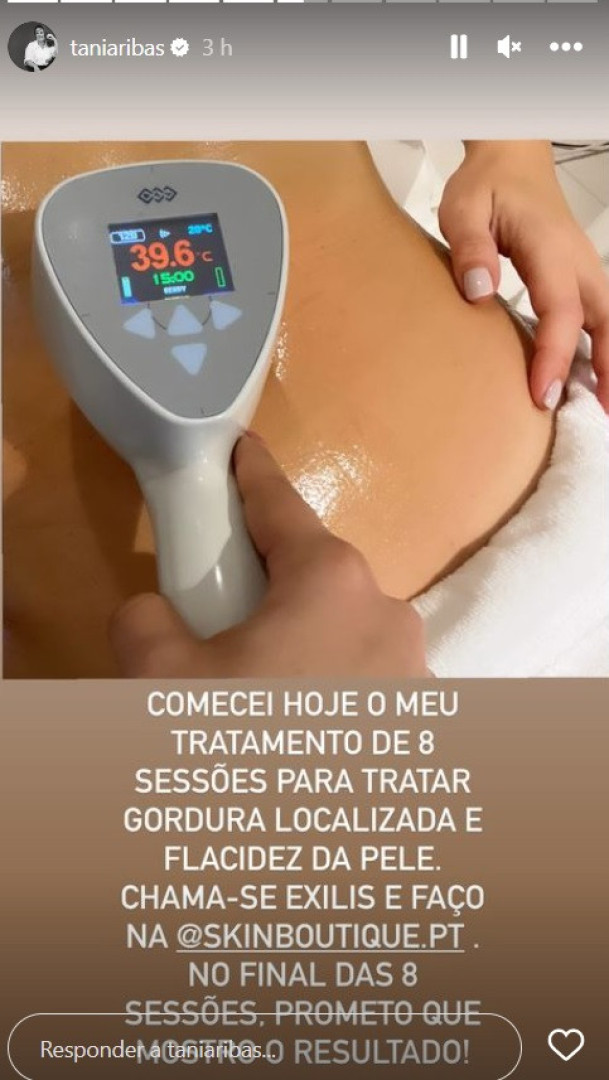 Tânia Ribas de Oliveira inicia procedimento estético