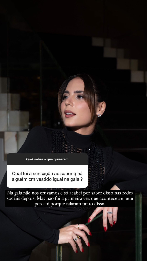 Vestido igual ao de Sara Prata na gala da TVI? A reação de Olívia Ortiz