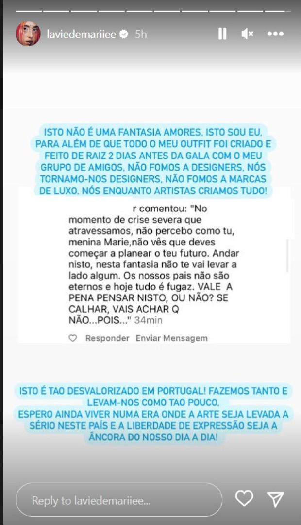 Vídeo. Marie responde à letra após acusações de vício em drogas