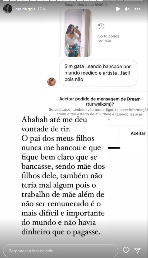 Acusada de viver às custas de José Carlos Pereira, Inês de Góis responde