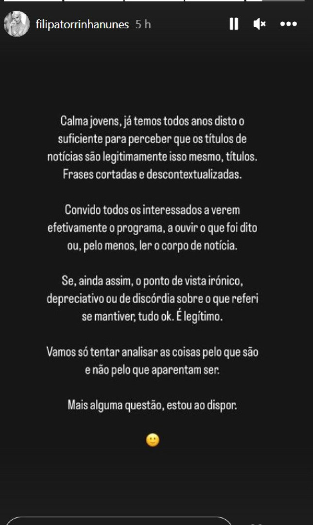 Após mensagens de Bárbara Norton de Matos, Filipa Torrinha Nunes reage